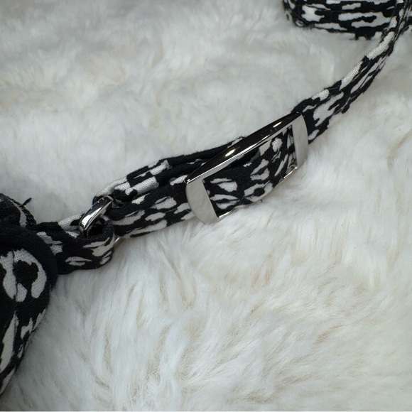 Vera Bradley On the Square Camocat Black & White Quilted Crossbody Purse - Picture 6 of 7